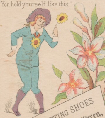 Oscar Wilde Gilbert & Sullivan Patience 1880s Trade Card Lederer's Greenwich NY