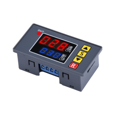 AC110V-220V DC12V 24V Digital Dual Display 0-999 Cycle Timing Delay Relay Module