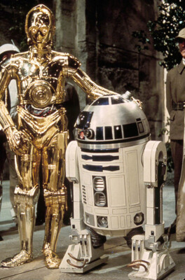 1977 Star Wars - A new Hope - Press Slide transparency - C3PO & R2