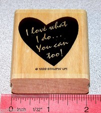 Heart I love what you do.....Rubber Stamp Single by Stampin Up Business Memos