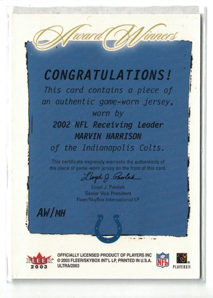Indianapolis Colts player jersey awards
