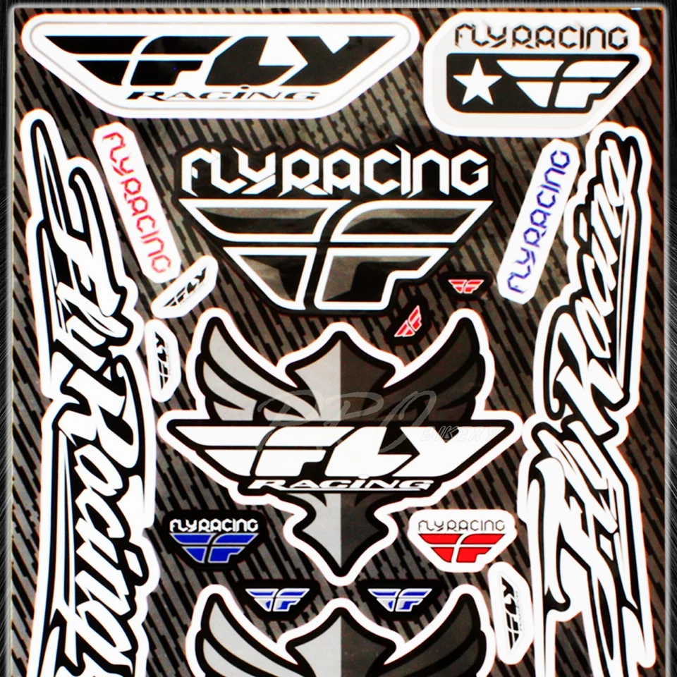 MOTOCROSS MOTORCYCLE DIRT BIKE ATV HELMET SPONSOR LOGO STICKER SHEET DECAL #IVR4 - Image 2 of 3