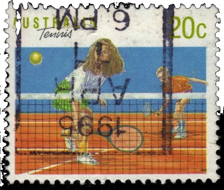 网球使用澳大利亚邮票
