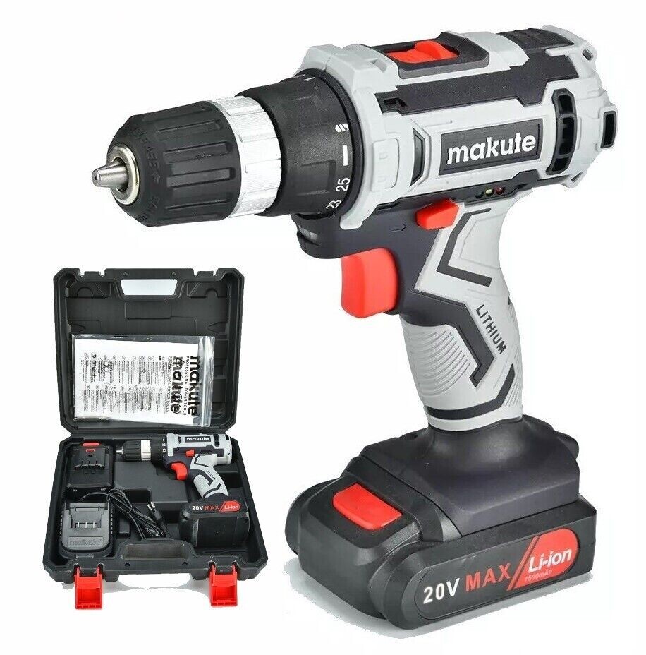 Trapano Avvitatore CD027 20V: Doppia Batteria Litio 30Nm con Valigetta