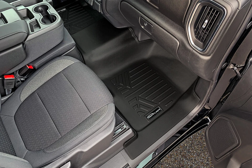 SMARTLINER Custom Fit Floor Mats 2 Row Liner 2019-2025 Chevrolet Silverado 1500 - Image 2 of 4