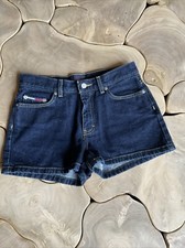 Tommy Hilfiger Vintage Dark Jean Shorts Size 5 Hipster Short Year 2000 Denim EUC