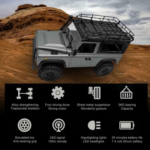 MN99s 2.4G 1/12 4WD RC Car Land Rover Off-Road Crawler Headlight 2xBattery RTR - Picture 7 of 12