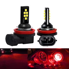 H8 H11 Red LED Bulb SMD 3030 Bright Fog Light Plug N Play for 2020 Honda Civic