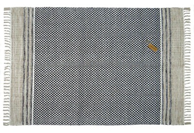 Homes Paradise Rug 100% Cotton 120X180CM White  Black Beige colour  New 