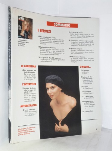 SETTE CORRIERE DELLA SERA N. 11 - 1993 NASTASSJA KINSKI - MARIANGELA D'ABBRACCIO - Picture 4 of 4