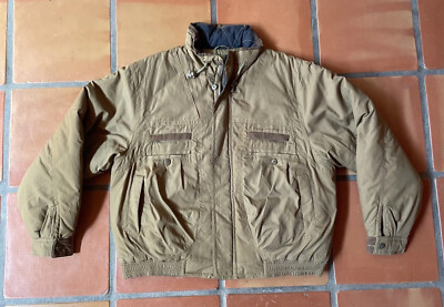Vintage McGregor 90s Men's Large Zip Up Jacket Khaki Brown