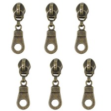 50 PCS Anti-Brass Pulls For 5 Nylon Coil Zippers Antique Slider Luggage Bag