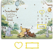 Winnie Milestone Blanket Baby Boy the Pooh Babies Monthly Gift Growth Photo