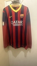 BARCELONA 2013/2014 HOME SHIRT JERSEY LONG SLEEVE NIKE BARCA Men’s XL (Read)