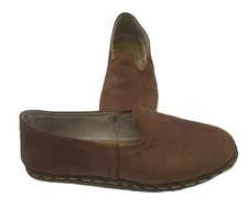 Sabah Brown Leather Slip On Flat Loafer Women Size 42/10