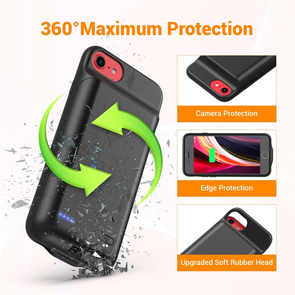 Cargador de batería externo 7000 mAh para iPhone 6 / 6s estuche banco de alimentación carga Foto 4 de 4