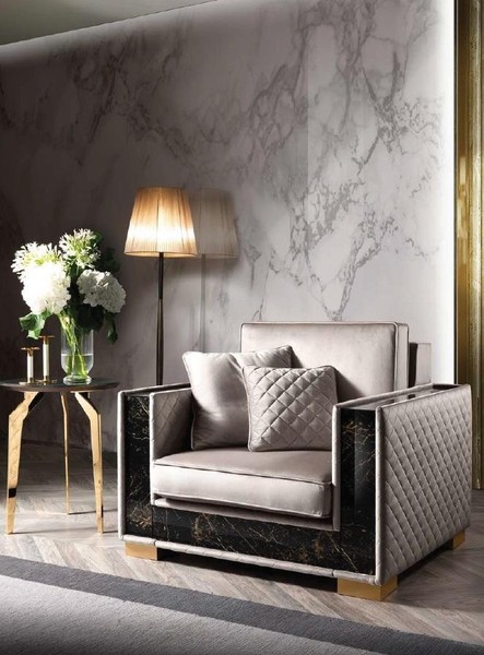 Sessel Couch Polster Sitz Designer Textil 1 Sitzer Couchen Polster Modern Design-image
