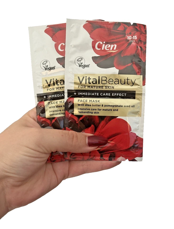 Vital Beauty Face Mask - 10ml – Vegan, Nourishing for Mature Skin (2x Use) - Image 2 of 4