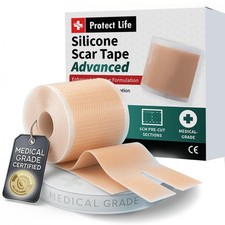 Medical Grade Silicone Scar Tape Advanced Adhesive Formulation 1.6" x 118" ...