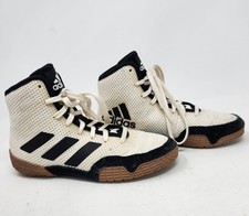 Adidas FU8172 Tech Fall 2.0m White Black Gum YOUTH Wrestling US Shoes Sz 1