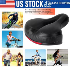 Extra Wide Big Bum Bike Bicycle Saddle Seat Gel Cushion Sporty Soft Comfort Pad 