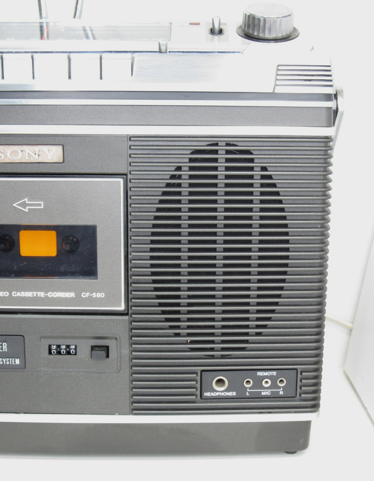 RARE Vtg SONY Boombox Radio AM/FM Cassette Player Recorder CF-580 Portable WORKS