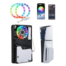 RGB LED Light Strip for PS5/PS5 Slim /PS5 PRO Console, IR Remote/App/Usb 3 Contr