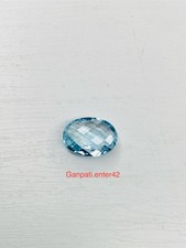 Blue Topaz Briolette Both Side Checker Oval Cut 15x12 MM 1 Pcs Loose Gemstone
