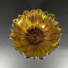 Vintage Indiana Iridescent Carnival Glass Marigold Sunflower Candy/Trinket Dish