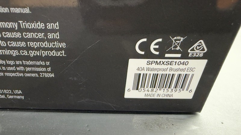 Spektrum RC Firma 40 Amp Brushed 3S Waterproof ESC SPMXSE1040 Open Box