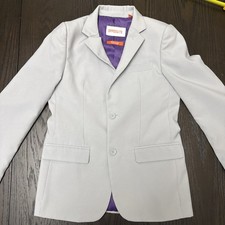 OppoSuits Boys "Groovy Grey" Blazer Jacket - Light Gray - Size 14Y - EU 158/164