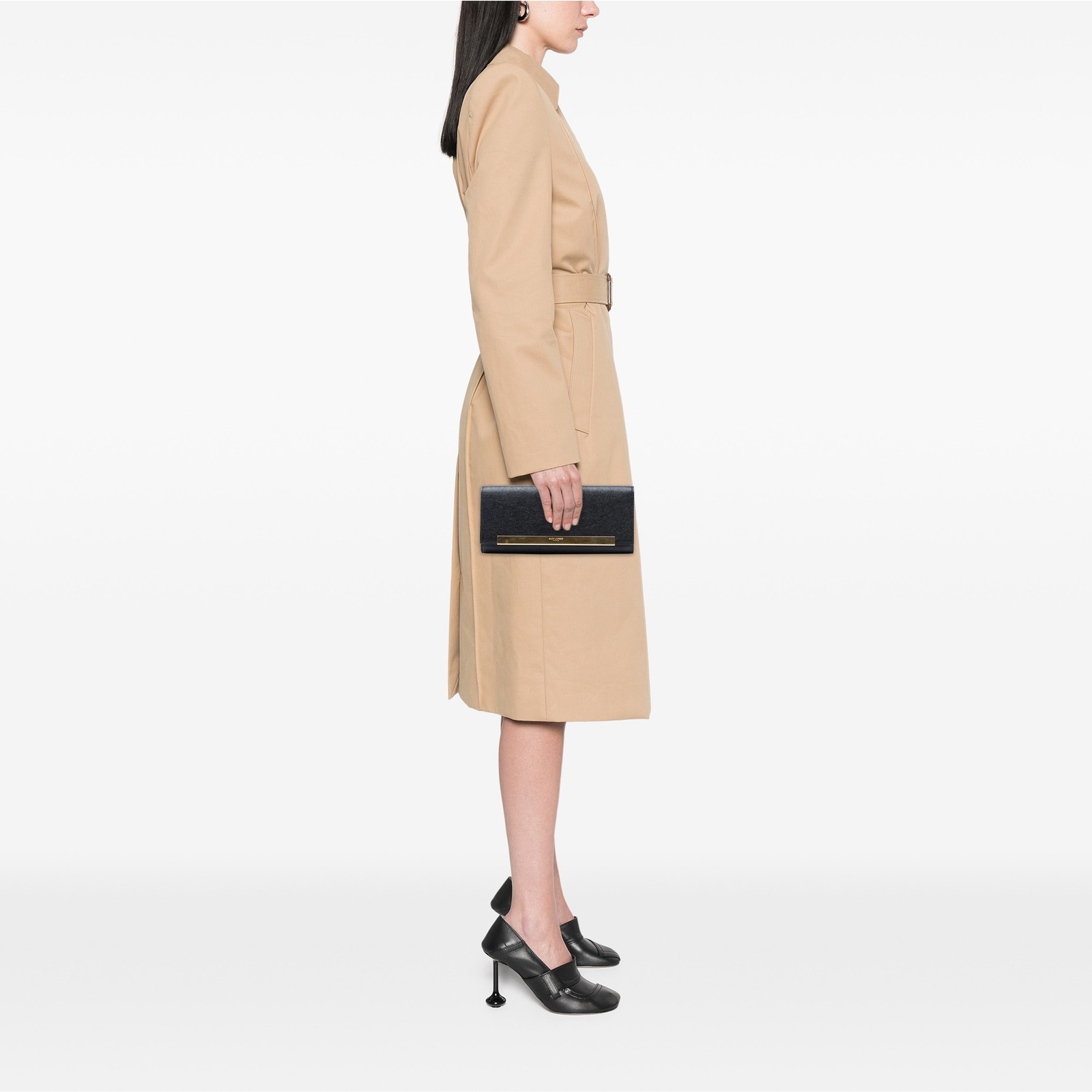 Authenticated Saint Laurent Grained Calfskin Lute… - image 7