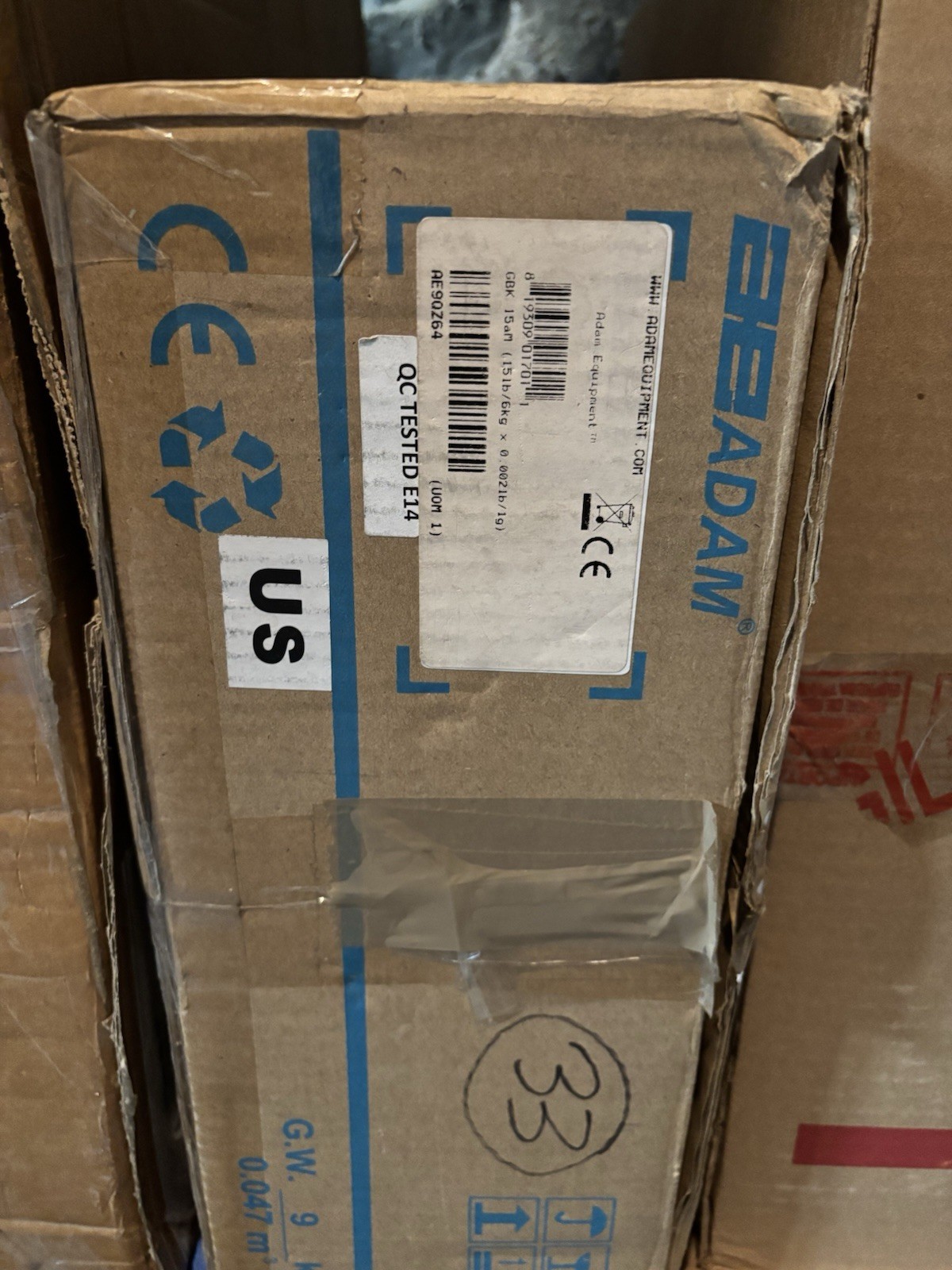 JBK 15am A E Adam Bench scale 15lbx .002lb