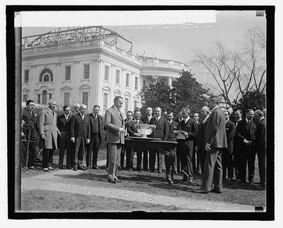 Washington DC Calvin Coolidge Davis Cup Team Drawing 1927 White House
