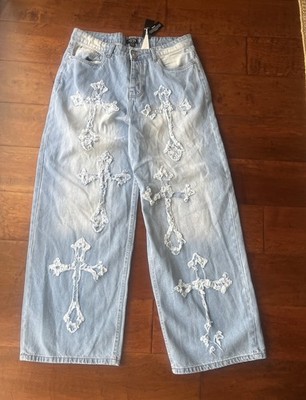 Boohoo man Men Baggy Jeans 34 X 32 NWT