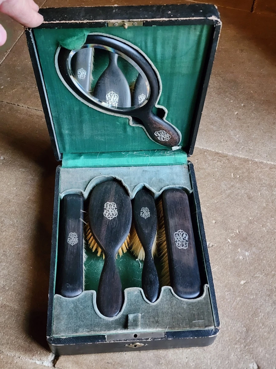 Nécessaire De Toilette Vintage Années 50/60 – Brosse Et Accessoires, élégant Et Complet