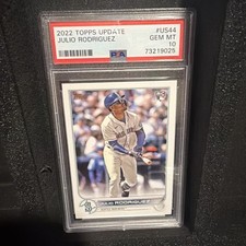 2022 Topps Update Series Julio Rodriguez US44 Vertical Batting Alternate PSA 10
