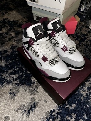 CLEAN Size 9 - Jordan 4 Retro x Paris Saint-Germain Bordeaux 2020
