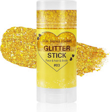 Gold Body Glitter Stick,Sparkling Face Hair Glitter,Mardi Gras Accessories,Singe
