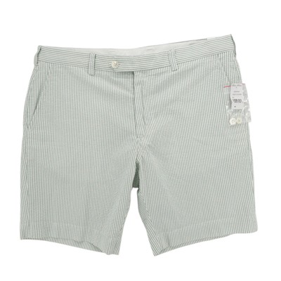 NWT BROOKS BROTHERS Men s Seersucker Bermuda Shorts Green White Striped Size 38