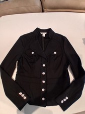 White House Black Market Black Knit Jacket, Sz8, Great Condition 