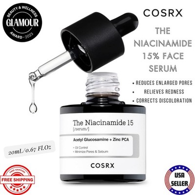 COSRX Niacinamide 15% Face Serum, Pore Minimizer, Redness Relief, Discoloration