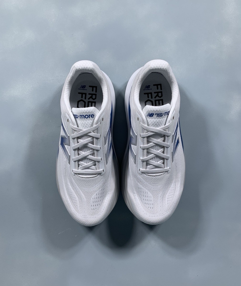 New Balance Fresh Foam X More V6 Running Shoes White Blue  display picture 2