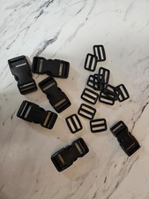 6Sets Quick Release Buckles With 12 Strap Clips Backpack Repair Kit Parts New US