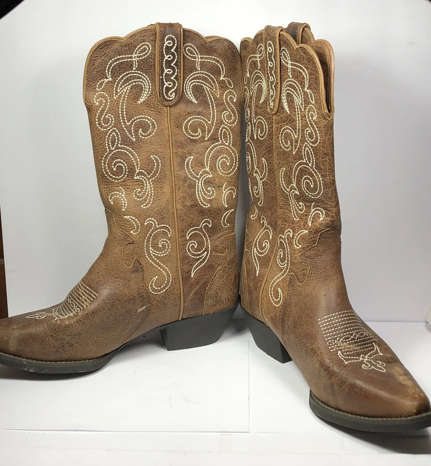 Женские сапоги Justin стиль L2703 коричневая воловья кожа размер 8B - Изображение 3 из 4