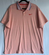 Nike Dri Fit Polo Shirt Men XL Multicolor Striped Short Sleeve Stretch Casual