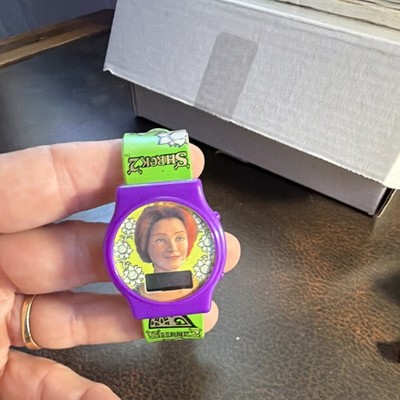 Shrek Unisex Kids Analog Quartz Watch Green Plastic Strap Purple Case