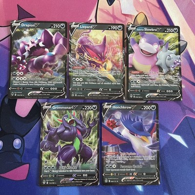 Pokemon TCG | Sword & Shield V Half Art Darkness Theme Energie X5 Karten Bundle