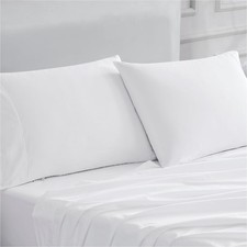 100 Cotton Pillow Cases Standard Size Set of 2, Arctic White, 400 Thread Cou...