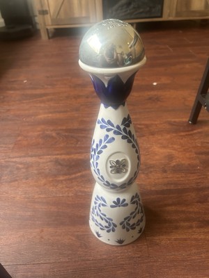 🔥Clase Azul Reposado Empty blue white Tequila Bottle 750ml Hand